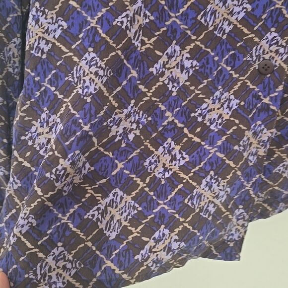 Silk LORE by Beth silk Blouse Size L - Picture 3 of 8